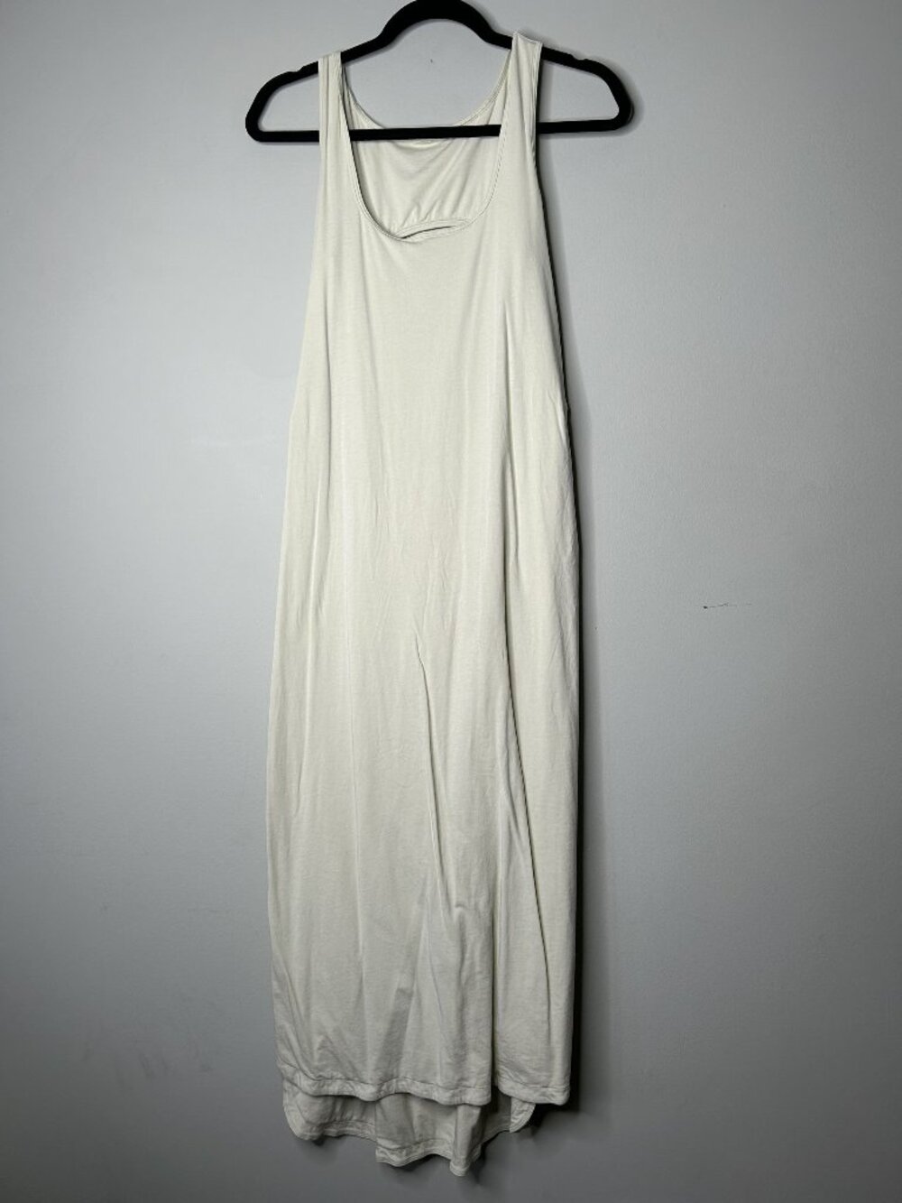 Lululemon Dewy Yellow Pima Cotton Open-Back Midi Dress Women's Size 8